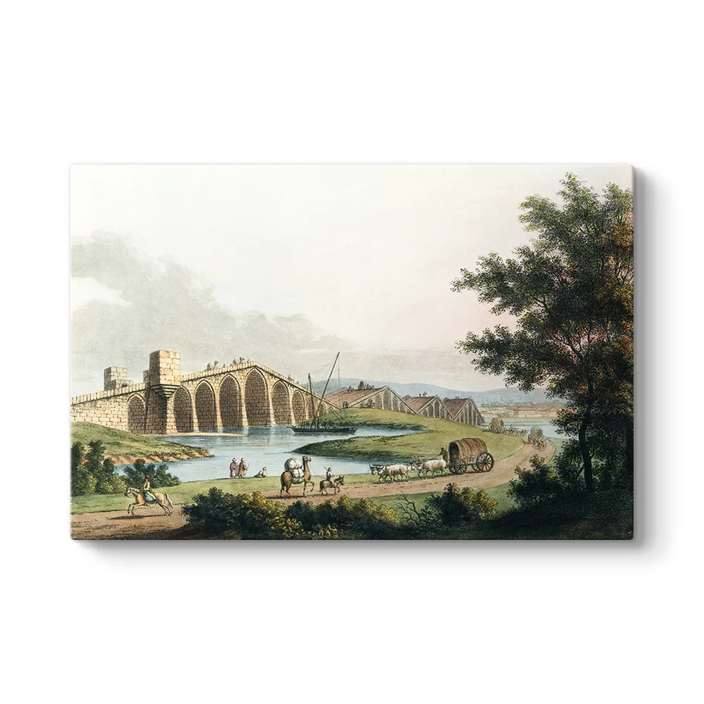 Luigi Mayer - Kanuni Sultan Süleyman Köprüsü Tablosu